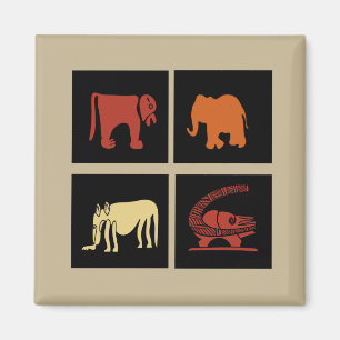 Abstrakte afrikanische Stammeskunst Magnet