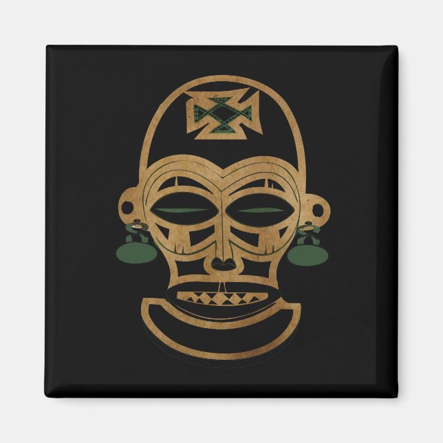 Abstrakte afrikanische Stammeskunst Magnet (Vorne)