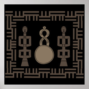 Abstrakte afrikanische Stammeskunst Poster