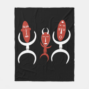 Abstrakte afrikanische Stammesvölker Fleecedecke