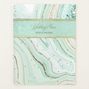 Abstrakte Agate Wedding Mint ID827 Planner Planer