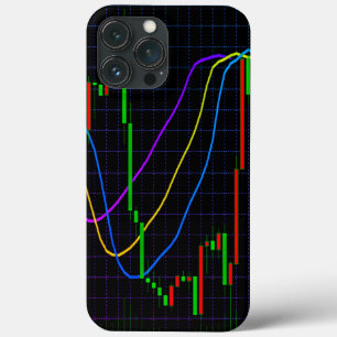 Abstrakte Aktienmarktleuchterkerzen-Chart auf Schw Case-Mate iPhone Hülle