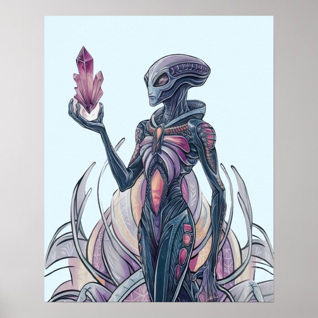 Abstrakte Alien Poster (Vorne)