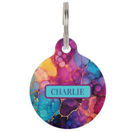 Abstrakte Alkoholblasen Haustiermarke