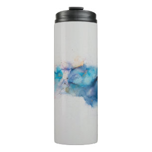 Abstrakte alkoholfreie Tinte Art Background Thermosbecher