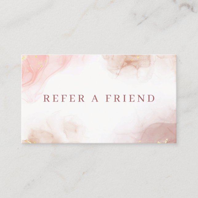 Abstrakte Alkoholtinte Empfehlungskarte (Vorderseite)