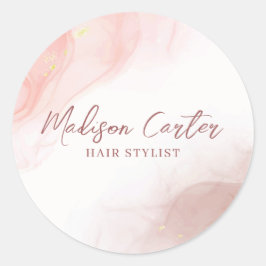 Abstrakte Alkoholtupfer Runder Aufkleber