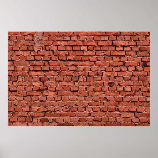 Abstrakte alte Vintag gekrackte Bumpy Rough Brick  Poster (Vorne)