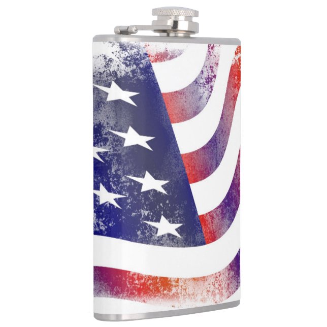 Abstrakte amerikanische Fahne Flachmann (Rechts)
