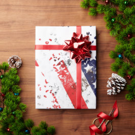 Abstrakte amerikanische Flag Art Print Geschenkpapier
