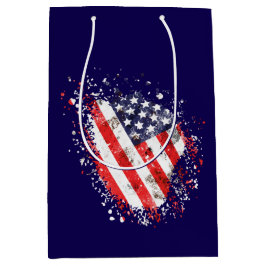 Abstrakte amerikanische Flag Art Print Mittlere Geschenktüte