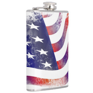Abstrakte amerikanische Flagge Flasche Flachmann