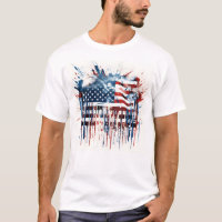 Abstrakte amerikanische Flagge für Wasserfarbe