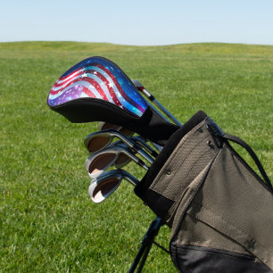 Abstrakte amerikanische Flagge Golf Headcover