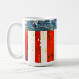Abstrakte amerikanische Flagge Kaffeetasse