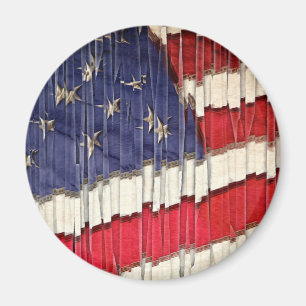 Abstrakte amerikanische Flagge Magnet