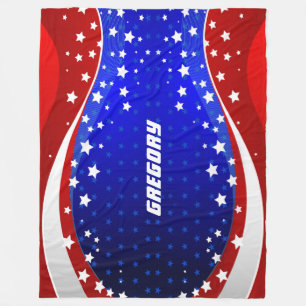 Abstrakte amerikanische Flaggen und Streifen 2 Fleecedecke