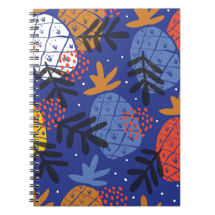 Abstrakte Ananas Blätter Vintages Muster Notizblock