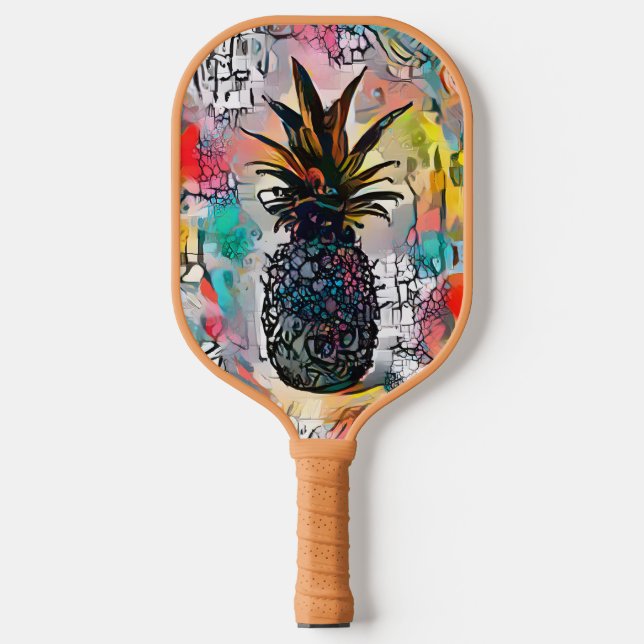 Abstrakte Ananas Pickleball Schläger (Vorderseite)