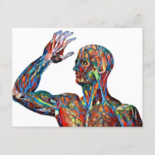 abstrakte Anatomie des Menschen Venen Arterien Kun Postkarte