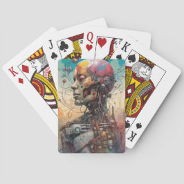 Abstrakte anatomische Cyborg-Spielkarte Spielkarten