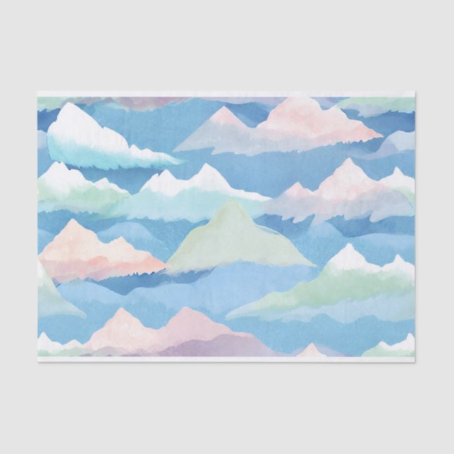 Abstrakte Aquädukte und Berge Natur Seidenpapier (Vorderseite)