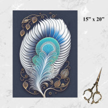 Abstrakte Aquamarine Feather-Illustration