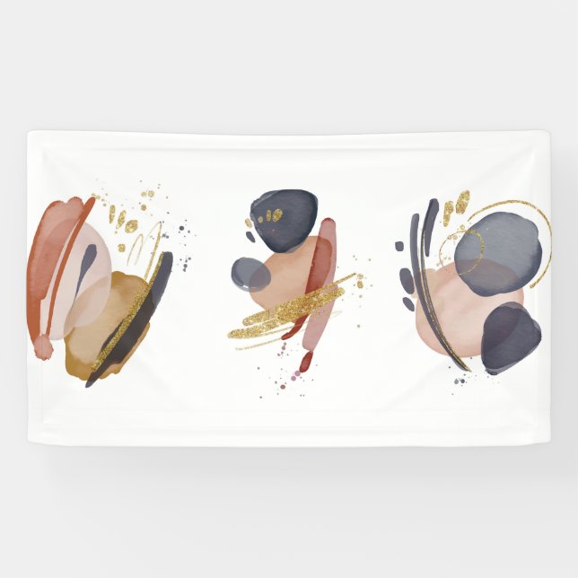 Abstrakte Aquarell-Elemente Banner (Horizontal)