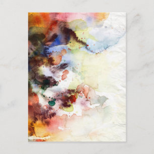 Abstrakte Aquarell-Grunge-Textur mit Farbe Postkarte