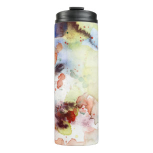 Abstrakte Aquarell-Grunge-Textur mit Farbe Thermosbecher