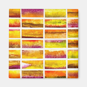 Abstrakte Aquarell-Herbstlandschaftsfarben Magnet