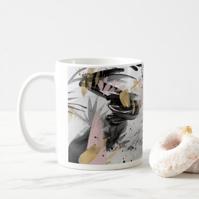 Abstrakte Aquarell-II-Tasse Kaffeetasse (Mit Donut)