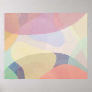 Abstrakte Aquarell-Pastell-Kunst Poster