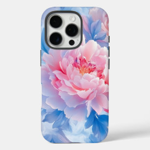 Abstrakte Aquarell-Pfingstrose in Blüte iPhone 16 Pro Hülle