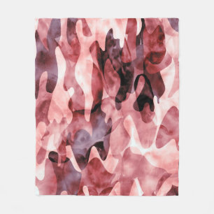 Abstrakte Aquarell-Tarnung: Tie-Dye. Fleecedecke