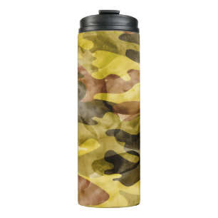 Abstrakte Aquarell: Tarnung Tie Dye Thermosbecher