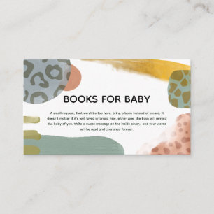 Abstrakte Aquarell-Tier-Malbücher für Babys Begleitkarte