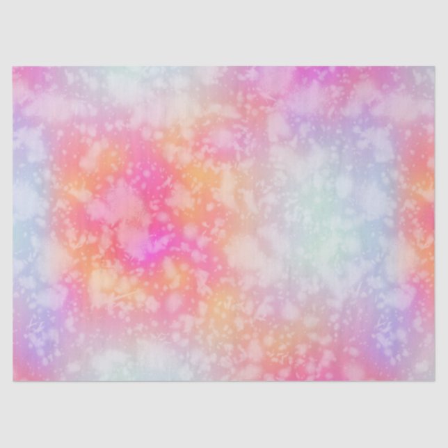 Abstrakte Aquarellbilder in Rosa und Orange Seidenpapier (Vorderseite)