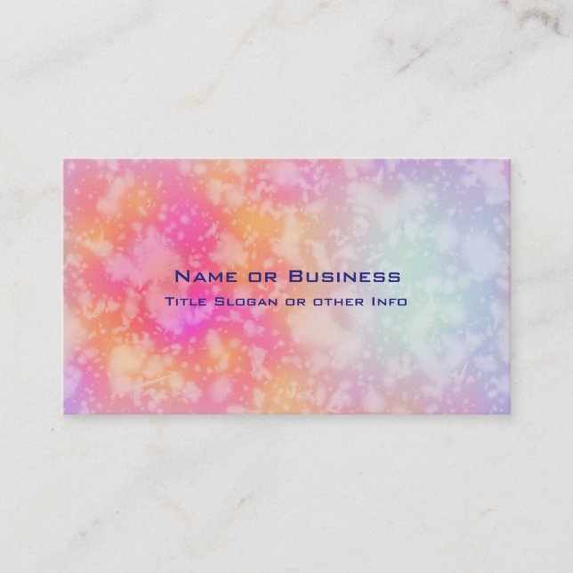 Abstrakte Aquarellbilder in Rosa und Orange Visitenkarte (Vorderseite)