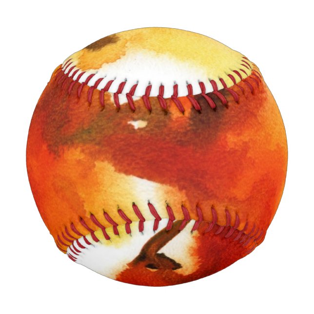 Abstrakte Aquarellbilder mit Blumen 2 Baseball (Vorderseite)