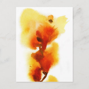 Abstrakte Aquarellbilder mit Blumen 2 Postkarte