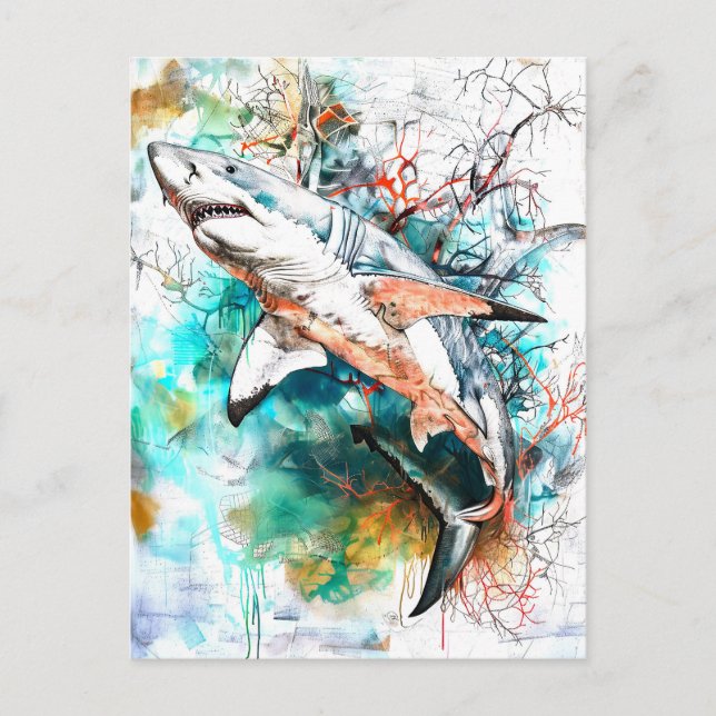 Abstrakte Aquarellbilder Postkarte (Vorderseite)