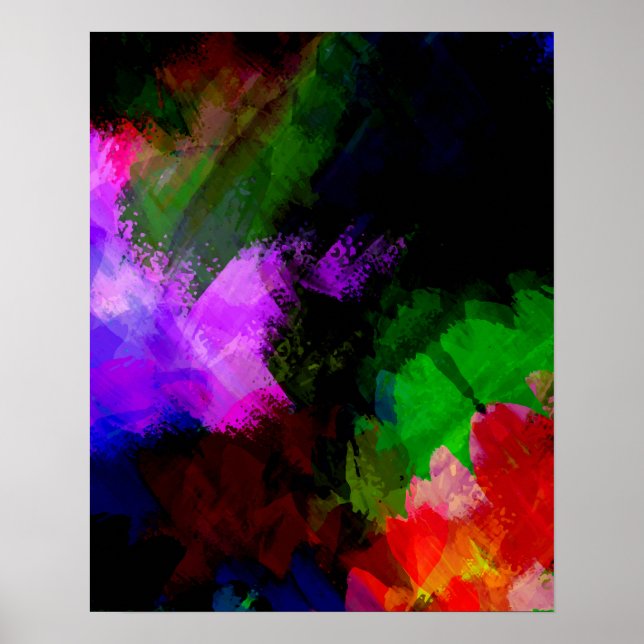 Abstrakte Aquarellfarbe 2 Poster (Vorne)