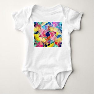 Abstrakte Aquarellfarbe, fantastischer Hintergrund Baby Strampler