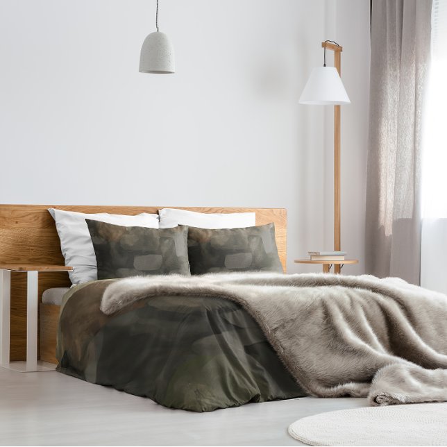 Abstrakte Aquarellfarbe Farbe Dunkelgrau braun Kissenbezug (Von Creator hochgeladen)