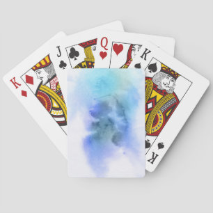 Abstrakte Aquarellfarbe, handgemalt 10 Spielkarten