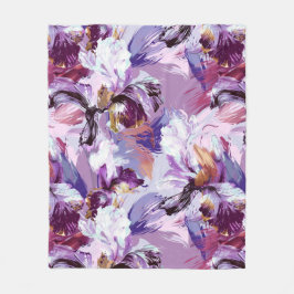 Abstrakte Aquarellfarbe Iris drucken Fleecedecke