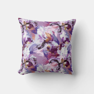 Abstrakte Aquarellfarbe Iris drucken Kissen