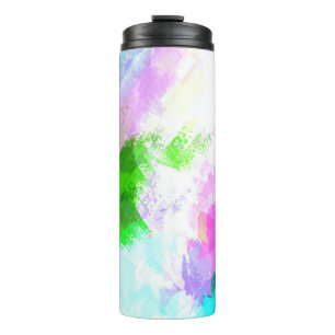 Abstrakte Aquarellfarbe Thermosbecher