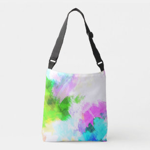 Abstrakte Aquarellfarbe Tragetaschen Mit Langen Trägern